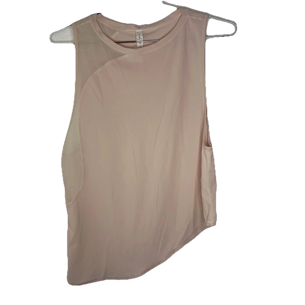 lululemon asymmetrical Pink Sleeveless Lightweight Size 6 Side Mesh